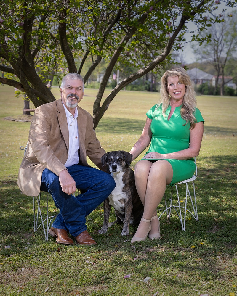 Ginger, Husband, and dog